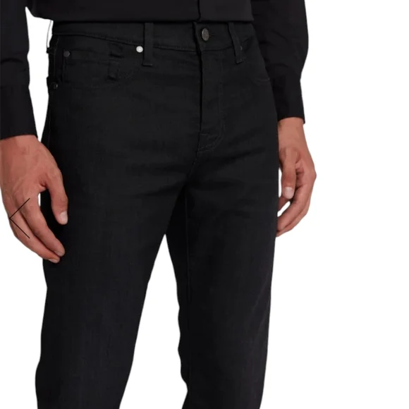 7 For All Man Kind Men's The Straight Black Slim Jeans 31 - Picture 4 of 16